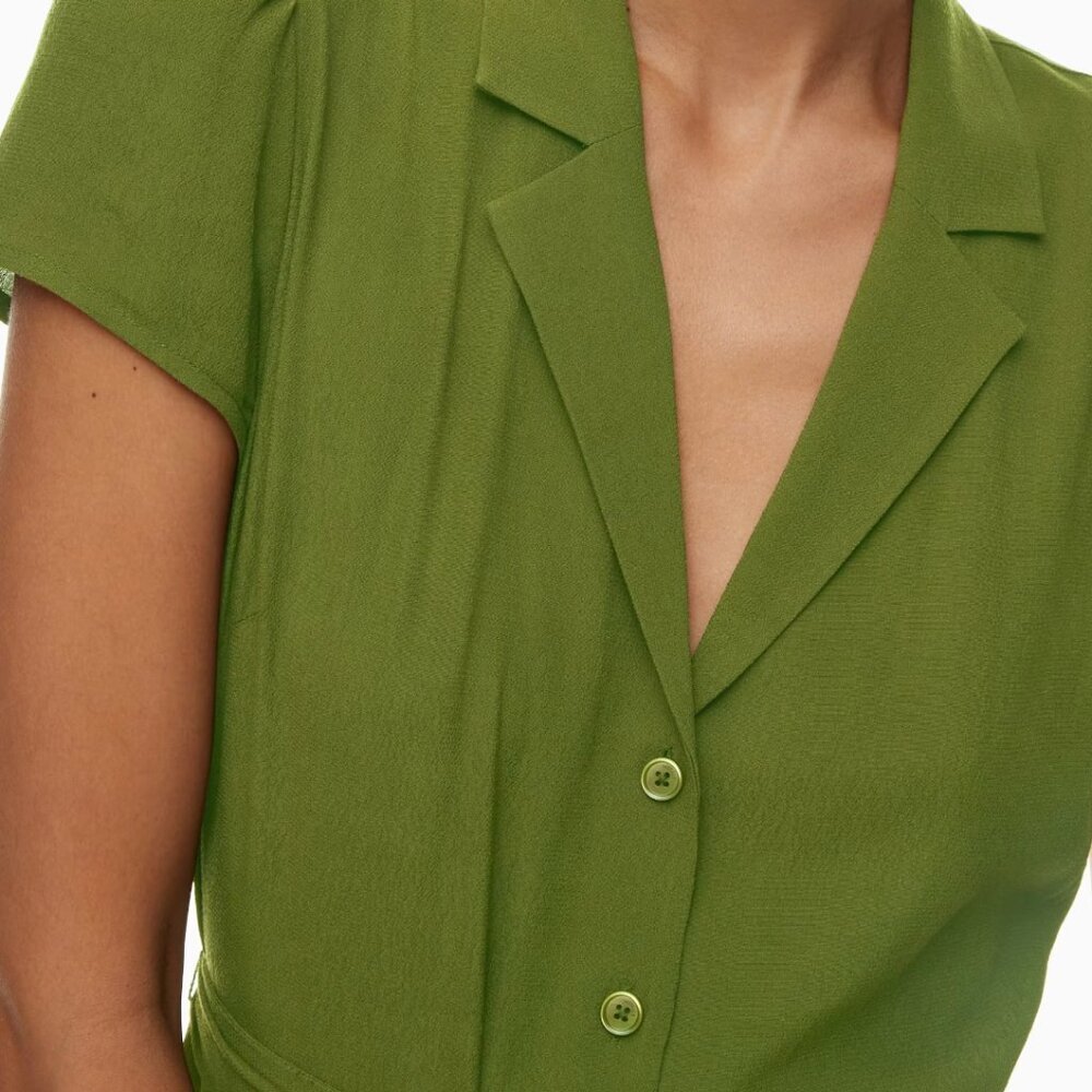 Wilfred Green Button Down Shirt Dress - Picture 2 of 12